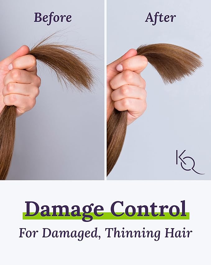 Keranique Shampoo and Conditioner for Damaged Hair - Anti-Breakage, Damage Control Set for Thinning Hair - Intense Repair, Deep Conditioning, Anti-Hairfall Routine w/Keratin - Great for Colored Hair-Velvo Beauty