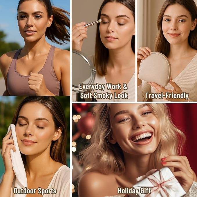 2PCS 6 Colors Mini Naked Eyeshadow Palette Makeup with Brush Set Neutral Nude Eye Shadow Pink & Brown Matte Shimmer Make Up Pallet with Mirror Highly Pigmented Travel Size Gift Kit-Velvo Beauty