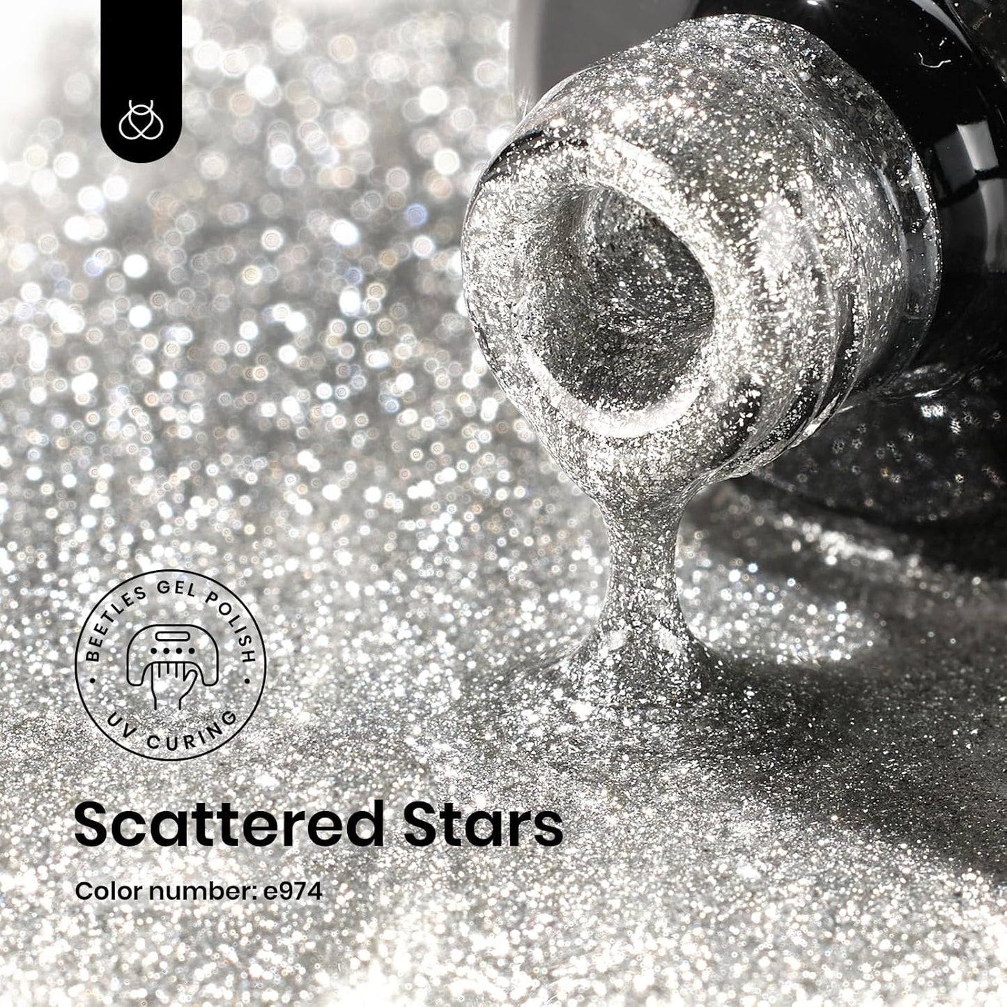 Beetles Sliver Cat Eye Gel Nail Polish - 15ML Glitter Cat Eye Magnetic Holographic Fall Gel Polish Soak Off UV Salon DIY French Nail Art Gift for Women-Velvo Beauty