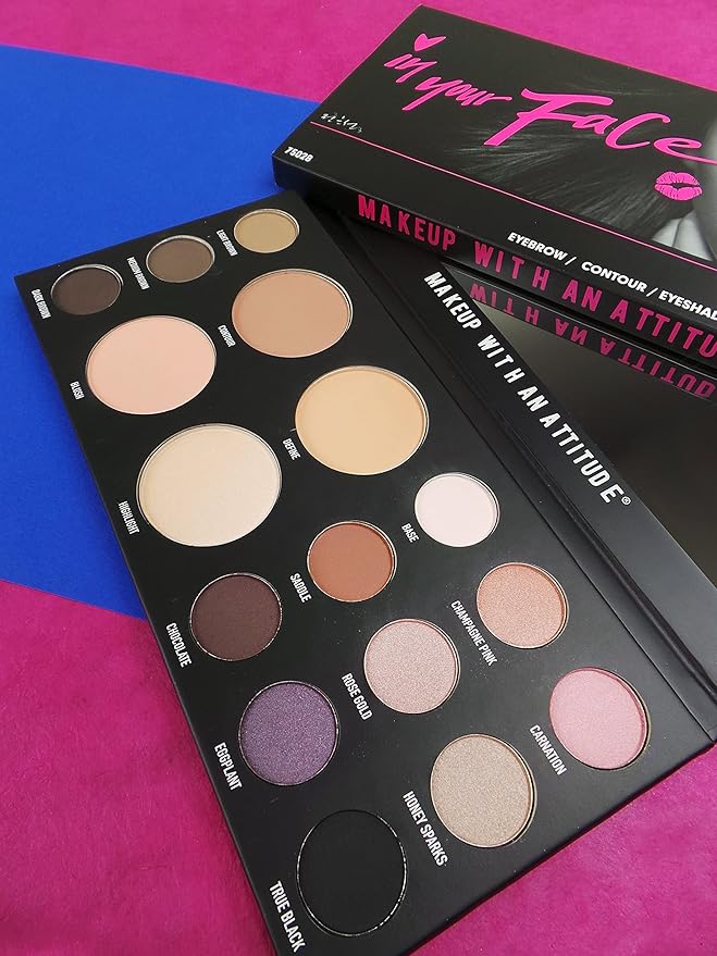 Rude Cosmetics In Your Face 3-in-1 Palette Makeup Women 0.84 oz-Velvo Beauty