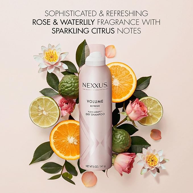 Nexxus Volume Refresh Dry Shampoo For Oil Control + Root-Lifting 72 Hour Freshness with FLEXX-ADAPT Technology 5 oz-Velvo Beauty