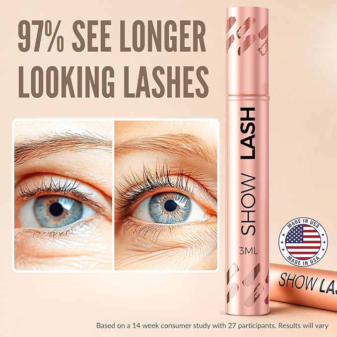 LeVaye Cosmetics Show Lash Eyelash Serum for Longer, Thicker, Gorgeous Looking Lashes, Cruelty Free Lash Serum-Velvo Beauty