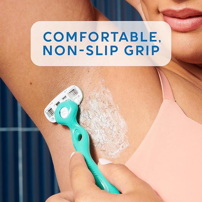 Schick Hydro Silk Ultra Sensitive Razor for Women | Womens Razor for Sensitive Skin, 5 Blade Razors for Women, Womens Razors for Shaving, Includes 1 Handle & 5 Refills-Velvo Beauty
