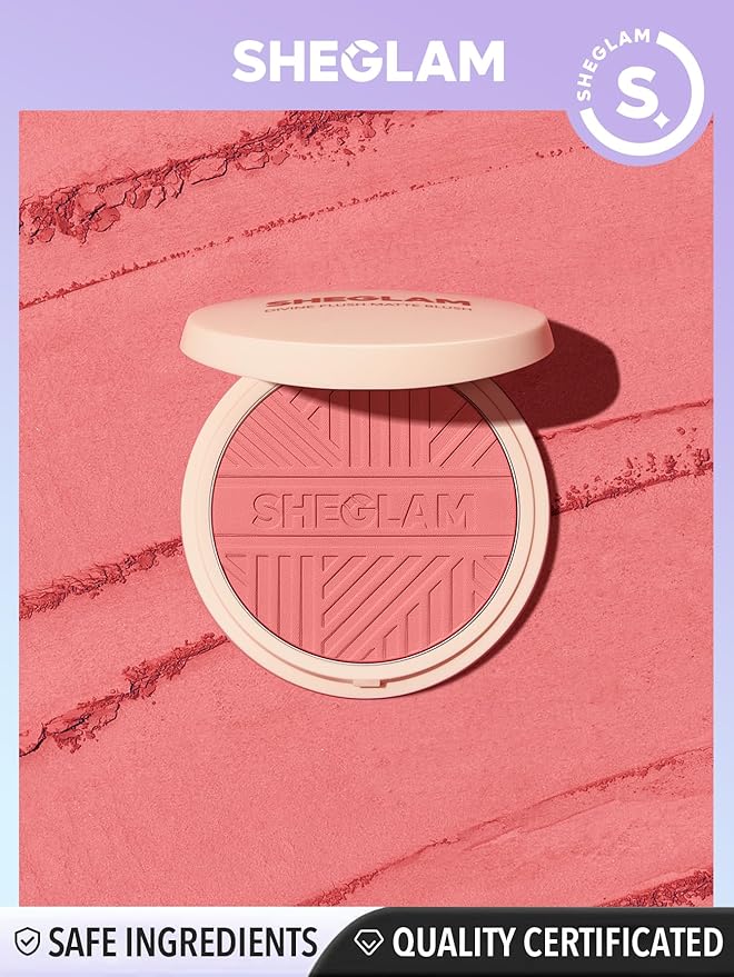 SHEGLAM Divine Flush Matte Blush Powder - Highly Pigmented, Non-Fading, Long Lasting, Lightweight Natural Blush for Face Makeup-Velvo Beauty
