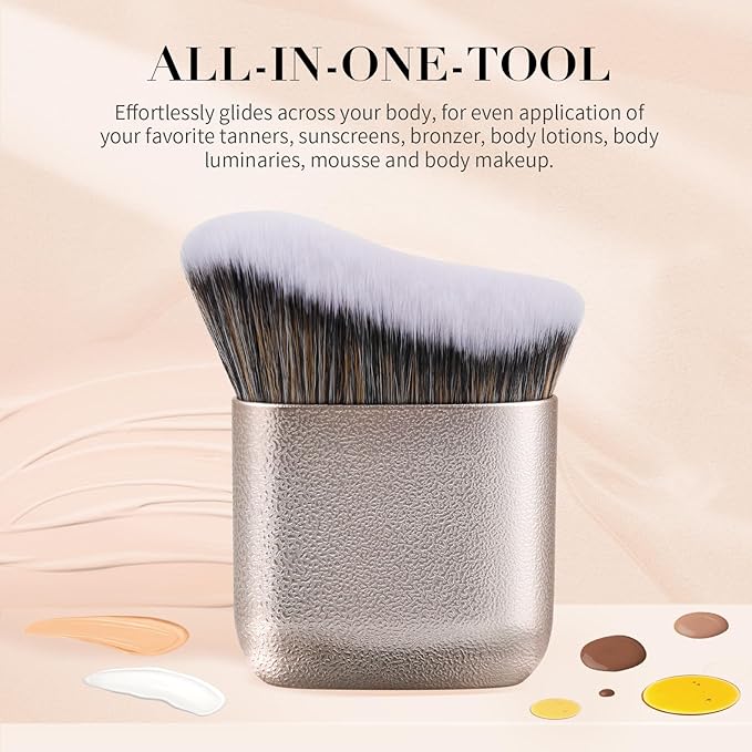 docolor Self Tanner Brush Body Makeup Brush for Flawless Face and Body Makeup, Sunless Tanner Blending Brush Body Brush for Self Tanner, Bronzer, Foundation, Vegan & Cruelty Free-Velvo Beauty