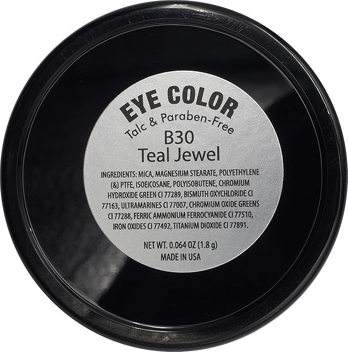 Teal Jewel Shimmering Green Emerald Forest Pressed Powder Single Vegan Eyeshadow; Talc, Paraben & Cruelty Free-Velvo Beauty