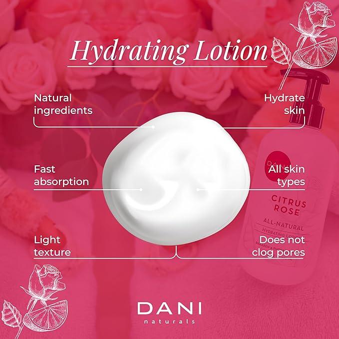 Naturals Hand & Body Lotion - Citrus Rose Scented, Deep Hydration Lotion for Dry Skin, With Shea Butter & Aloe Vera, Natural & Organic Ingredients, Paraben-Free, 12 Oz-Velvo Beauty