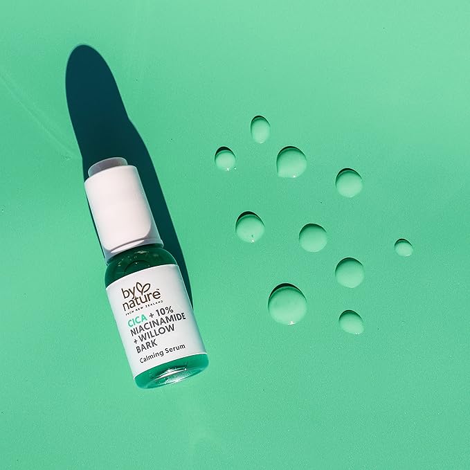 By Nature Calming Face Serum - Cica+10% Niacinamide+Willow Bark - Purifying Facial Serum with Cica Plant Extract & Texture Enhancing Niacinamide - Skincare from New Zealand - 1 fl. Oz-Velvo Beauty
