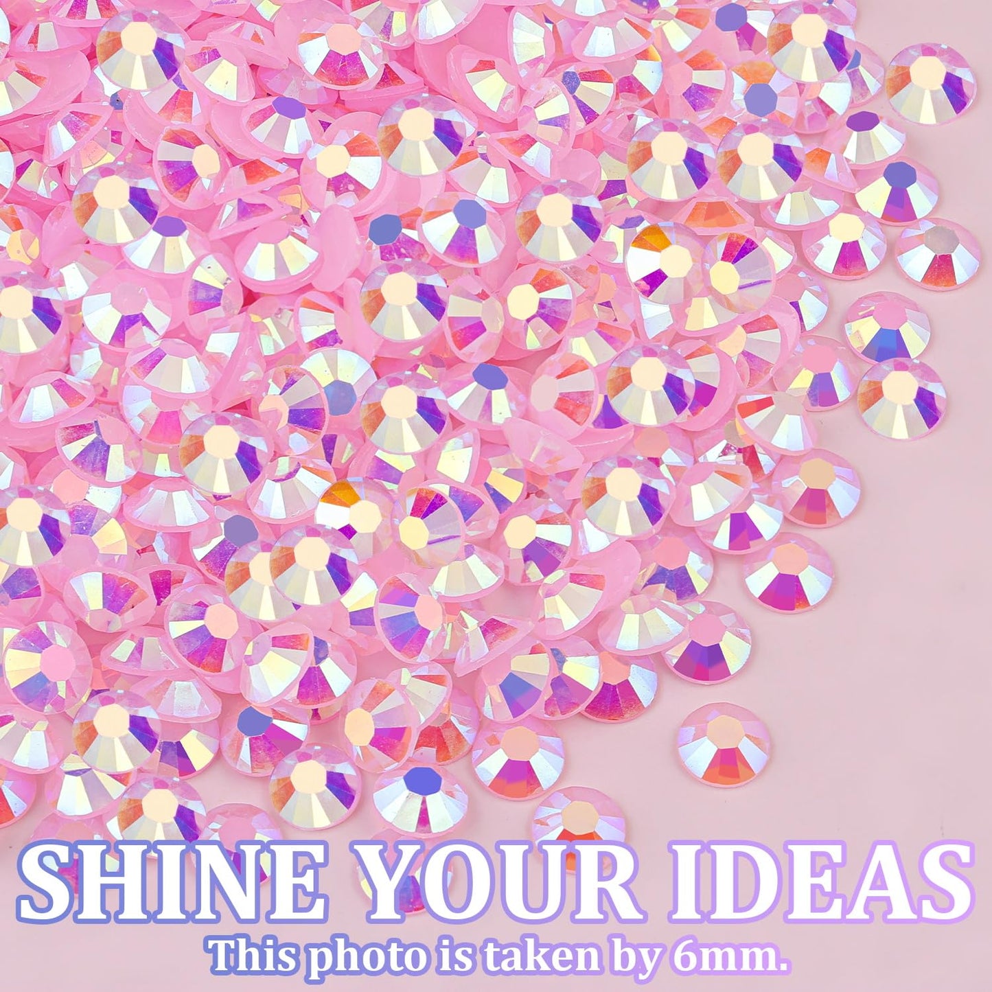 Resin Jelly Rhinestones for Crafting with B7000 Jewelry Glue, 2 Boxes Light Pink AB Flatback Crystals with 3Pcs 10ml Glue, Bedazzling Non Hotfix Gems for DIY Tumblers Clothing Shoes Manicure-Velvo Beauty