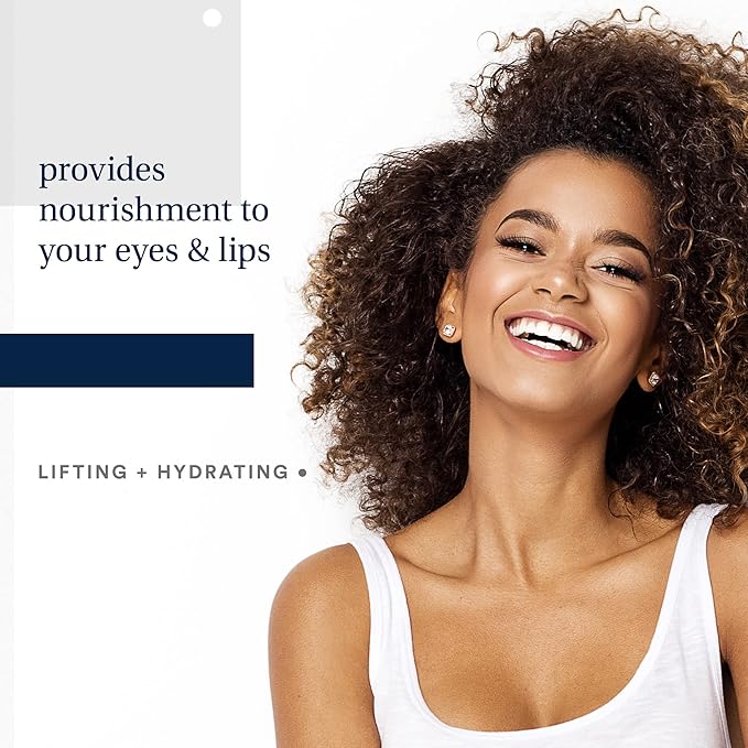 Eye+Lip Nourishing Cream with Caffeine, Vitamin K, Vitamin C, and Peptides. De-Puffs and Reduces Dark Circles. Fragrance-Free, Cruelty-Free. (0.5 ounce) (0.5 oz)-Velvo Beauty
