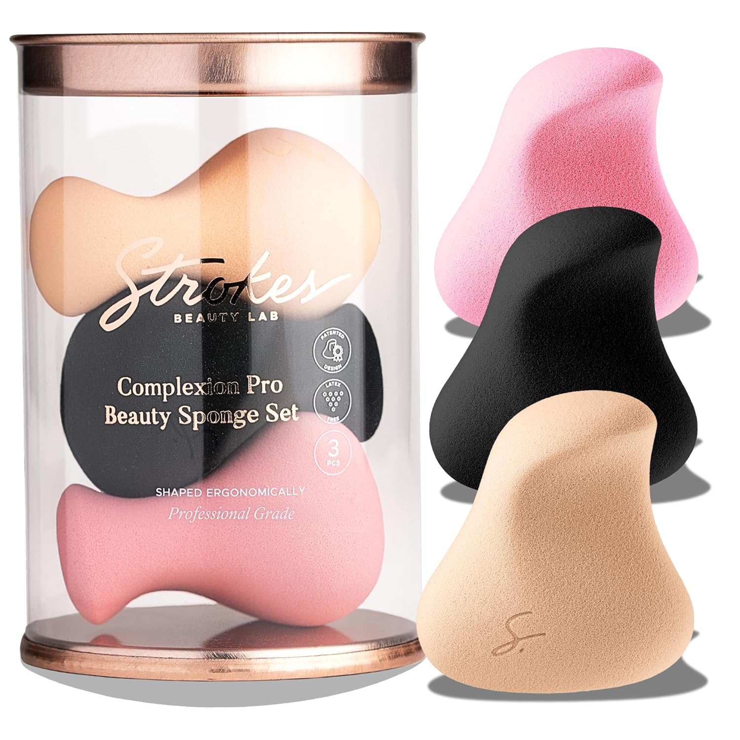 Original Beauty Blender Makeup Sponge Applicator for Powder, Cream & Liquid, Beauty Tools Puff, Streak Free Application, Vegan, Cruelty Free Made in USA, Mix Color Set-Velvo Beauty