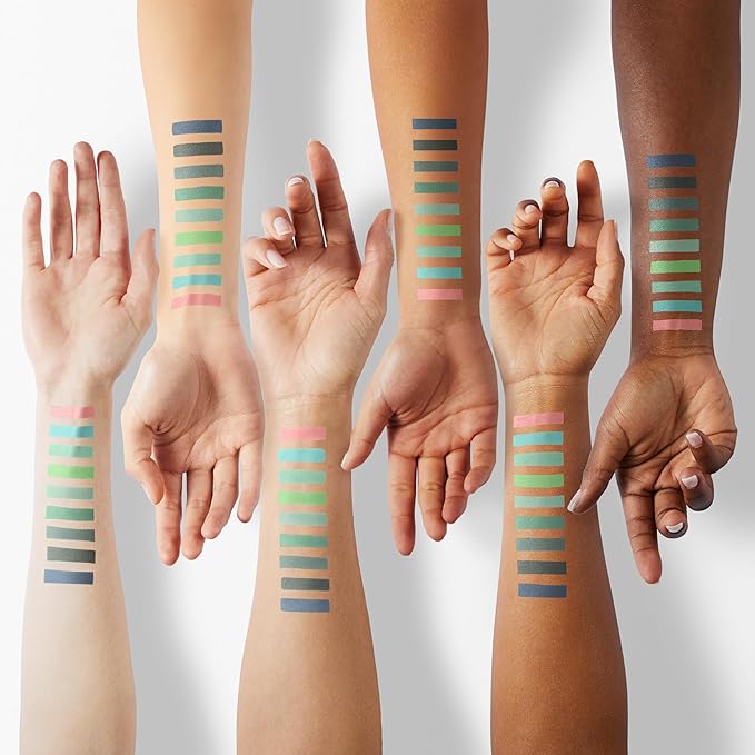 9 Colors Green Olive Matte Shimmer Eyeshadow Palette for Eye Makeup,High Pigmented Pink Emerald Mint Eye Shadow Primers Powder Palet de sombras de ojos-Velvo Beauty