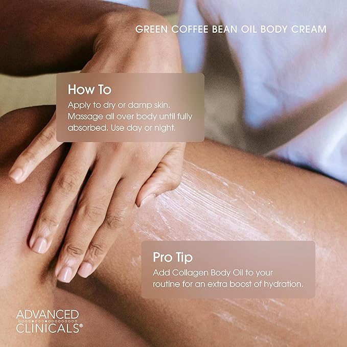 Advanced Clinicals Thermo Firming Green Coffee Bean Moisturizer Body Cream | Anti Cellulite Caffeine Firming Lotion For Legs, Arms, & Body | Skin Care Products | Aging Skin Tightening Cream, 2-Pack-Velvo Beauty