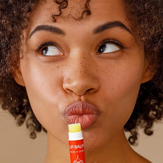 Tangerine Lip Balm, Vegan Lip Balm Set, Beeswax Free, with Avocado Oil, Organic Jojoba Oil, Candelilla Wax, and Vitamin E, Natural Moisturizer For Dry, Chapped, or Cracked Lips, 3 Tube Set-Velvo Beauty