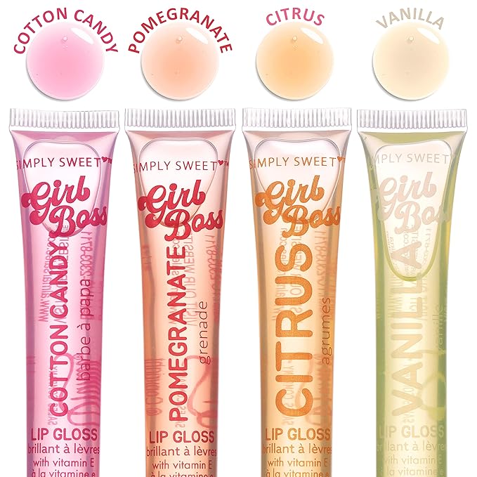Expressions 12pc Clear Lip Gloss Pack – Lip Oils with Vitamin E and Essential Oils, Flavored Lip Gloss Clear Tubes, Hydrating Lip Glow Oil, Tinted Lip Oil, Lip Moisturizer-Velvo Beauty