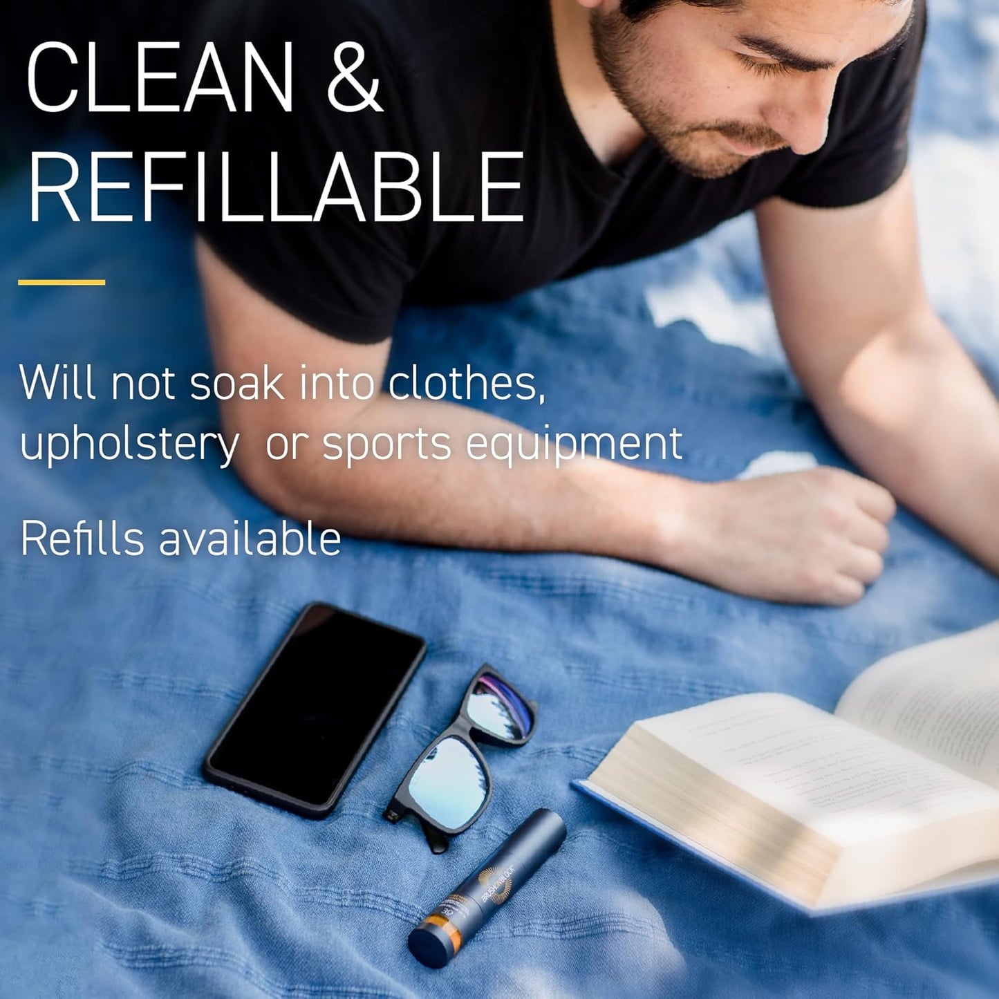 Brush On Block SPF 30 Mineral Powder Sunscreen, Touch of Tan, Refillable, Broad Spectrum, Water Resistant Face Protection, For All Skin Types, Subtle Hint of Color, Reef Friendly, Mfg in USA-Velvo Beauty