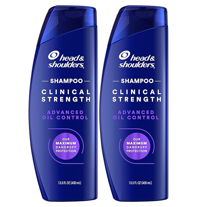 Head & Shoulders Clinical Dandruff Shampoo Twin Pack, Prescription Strength, Oil & Flake Control, Seborrheic Dermatitis Relief, Citrus, 13.5 Fl Oz Each (Set of 2)-Velvo Beauty
