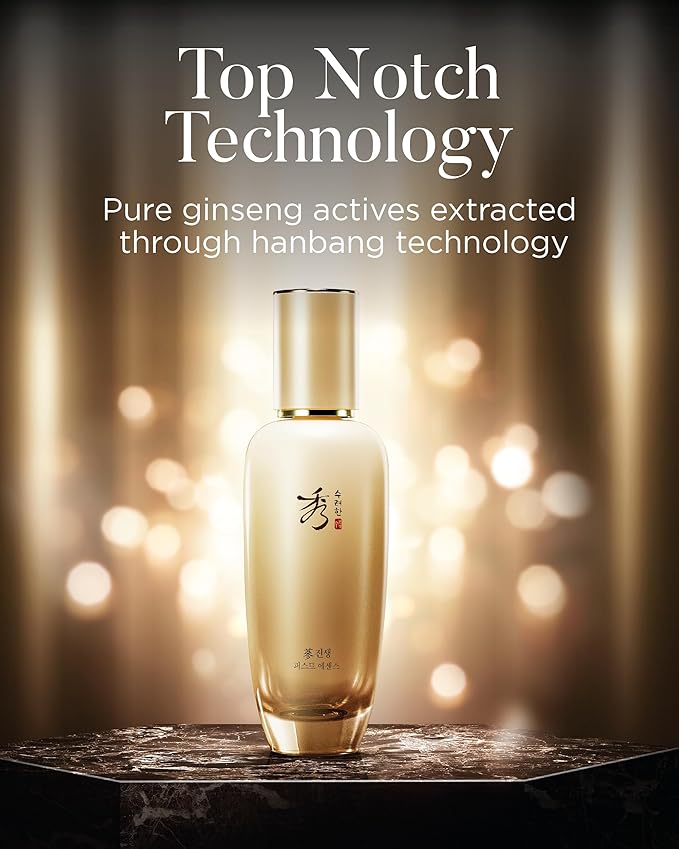 Sooryehan Christmas Gifts Ginseng First Essence (120 ml/2.04 fl oz) Total Age-Defying Solution, Wrinkle Improvement, Nourishing Toner for Radiant and Youthful Skin - Ginsenoside | Korean Skincare-Velvo Beauty