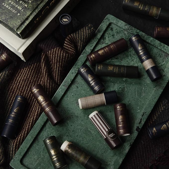 Jumbo Lip Balm Gift Set (Chris Loves Julia Trio) | Poppy & Pout All Natural Lip Balms & Moisturizers | Hydrates with Beeswax, Vitamin E, Organic Coconut Oil | Cruelty-Free | Recyclable Cardboard Tube-Velvo Beauty