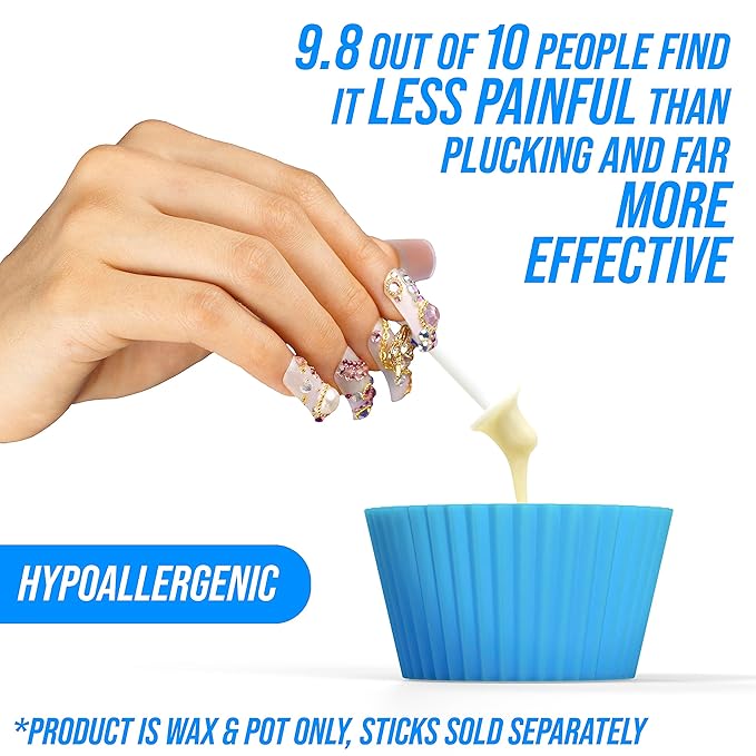 Kenashii Super Beads | Nose Waxing Wax | Specially Formulated | Hypoallergenic | Melting Pot Included | Medical Grade Silicone | Fast, Safe, Ridiculously Satisfying Nose and Ear Hair Removal-Velvo Beauty