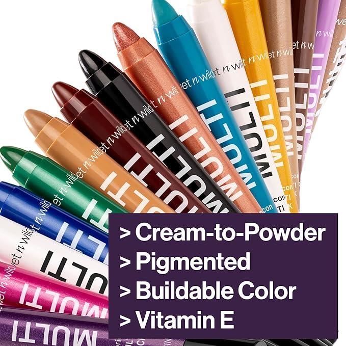 wet n wild Color Icon Cream Eyeliner Eyeshadow Multi-Stick, Moisturizing, Nourishing Velvety Cream-to-Powder Buildable & Blendable Formula, Cruelty-Free & Vegan - Royal Scam-Velvo Beauty