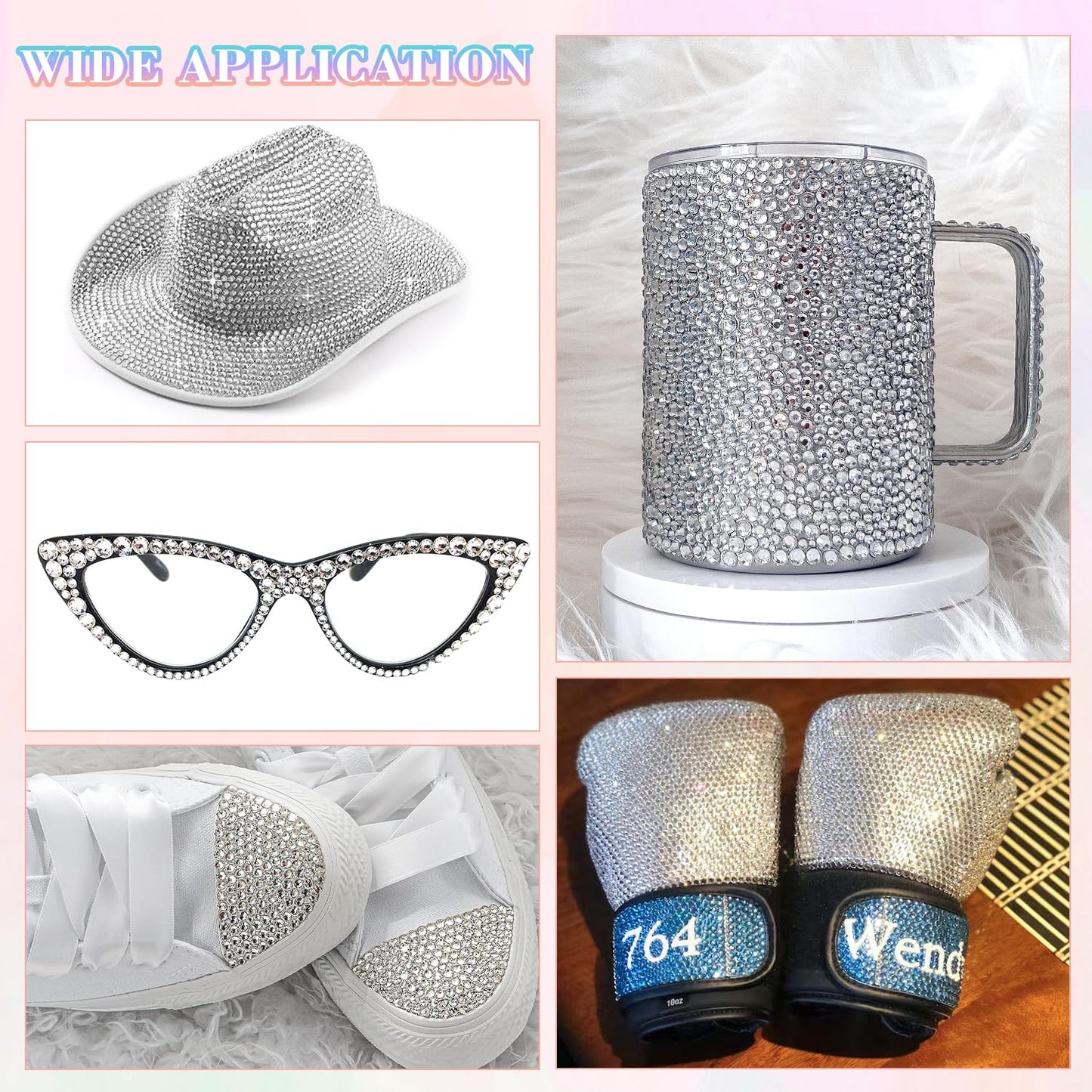 30000Pcs Resin Silver Clear Rhinestones for Bedazzling Crafting with b7000 Jewelry Glue, Bulk Flatback Gems Bedazzler Kit for Crafts Clothes Shoes Fabric Nail Diamond Art, Assorted Size 2/3/4/5/6mm-Velvo Beauty