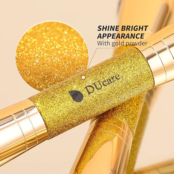 DUcare Foundation Powder Brush Double Ended Blush Makeup Brushes, Duo Bronzer Blush ideal for cream or powder-Velvo Beauty