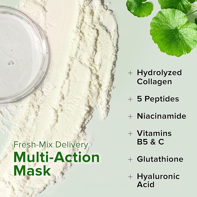 Ebanel Collagen Peptides Wash-Off Face Mask Set, 8 Pack Instant Skin Tightening and Lifting Masks, Brightening Face Mask with Niacinamide, Glutathione, Hyaluronic Acid, Vitamin C, Cica, B5, Albumen-Velvo Beauty