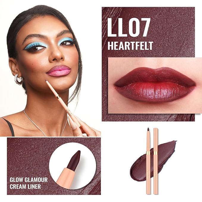 Oulac Red Lipstick & Lipliner Set High Impact Lipcolor with Moisturizing Formula, Vegan Beauty, Full-Coverage Lip Color, Gift Lipstick for Women, 4.3g X 3PCS, LL07+03+04-Velvo Beauty