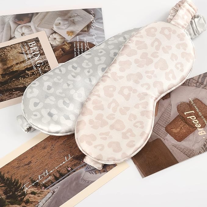 Silk Sleep Mask Light Blocking Luxury 100% Mulberry 22mm Silk Eye Mask Eye Cover Blindfold Ultra Soft Light & Comfy Anti Aging Skin Care with Travel Bag Gift Package-Velvo Beauty