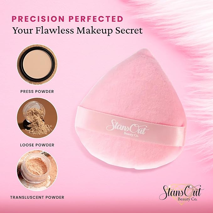 StansOut Beauty Velvet Makeup Puff Set (2-Pack) - Luxuriously Soft Powder Puffs for Seamless Face Makeup Application - Premium Quality - Perfect for Flawless On-the-Go Touch-Ups-Velvo Beauty