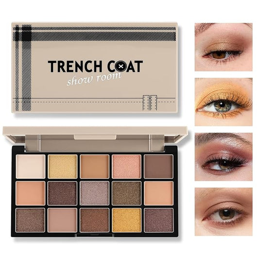 Boobeen 15 Colors Eyeshadow Palette, Highly Pigmented Matte and Shimmer Eye Shadow (with smudger), Soft Powder Eye Makeup Palette for Women and Girls, Create Flawless Glam Eye Looks-Velvo Beauty