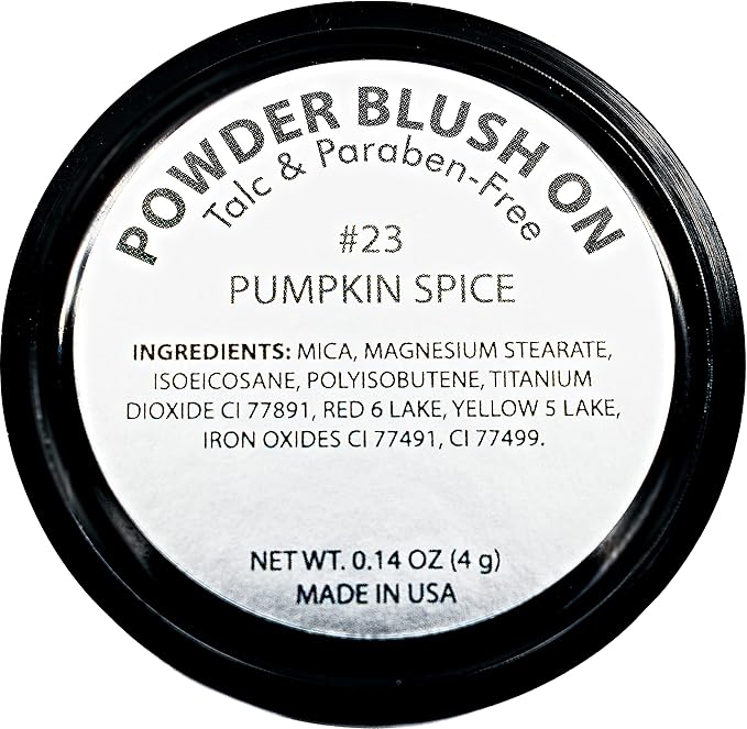 Pumpkin Spice Orange Peach Blush Pressed Cheek Blush Color Contour Powder, Talc & Paraben Free, 4 Grams, No Animal Testing & Cruelty Free-Velvo Beauty