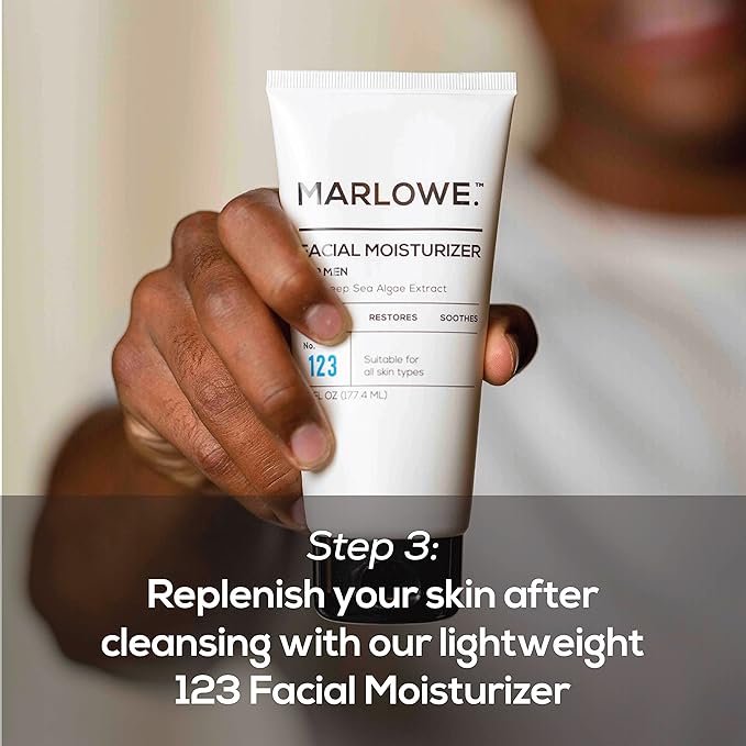 MARLOWE. Best Sellers Kit | No. 203 | Features Signature Body Scrub Soap Bar, Men's Facial Cleanser & Facial Moisturizer | Great Gift for Men-Velvo Beauty