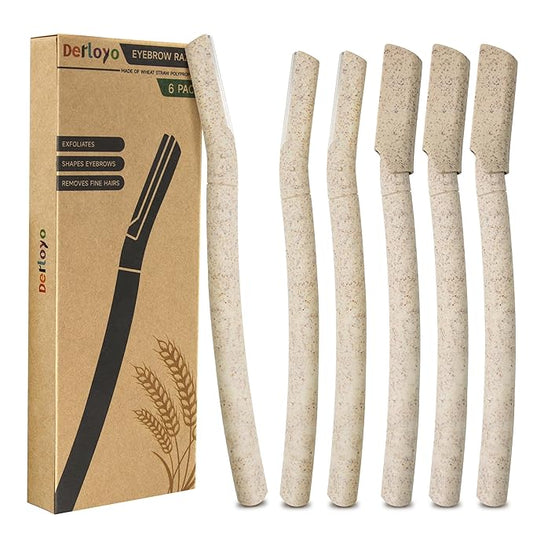 6-Pack Eyebrow Razor for Women | Dermaplane Facial Razor for Face | Hair Trimmer Face Razor for Body Use | Multipurpose Facial Hair Removal Disposable Blades Eyebrow Tool-Velvo Beauty