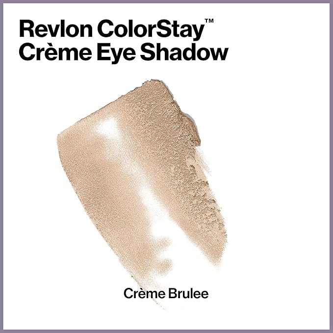 Revlon Crème Eyeshadow, ColorStay 24 Hour Eye Makeup, Highly Pigmented Cream Formula in Blendable Matte & Shimmer Finishes, 705 Crème Brûlée, 0.18 Oz-Velvo Beauty