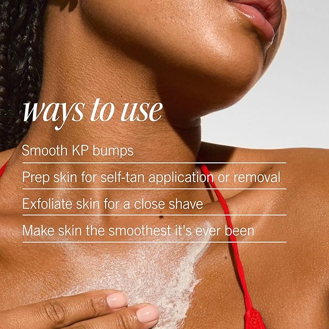 First Aid Beauty - KP Bump Eraser Body Scrub with 10% AHA, Keratosis Pilaris Exfoliator with Glycolic and Lactic acids, Helps Reduce Chicken Skin Bumps, Safe for Sensitive Skin, Strawberry Scent, 2 oz-Velvo Beauty