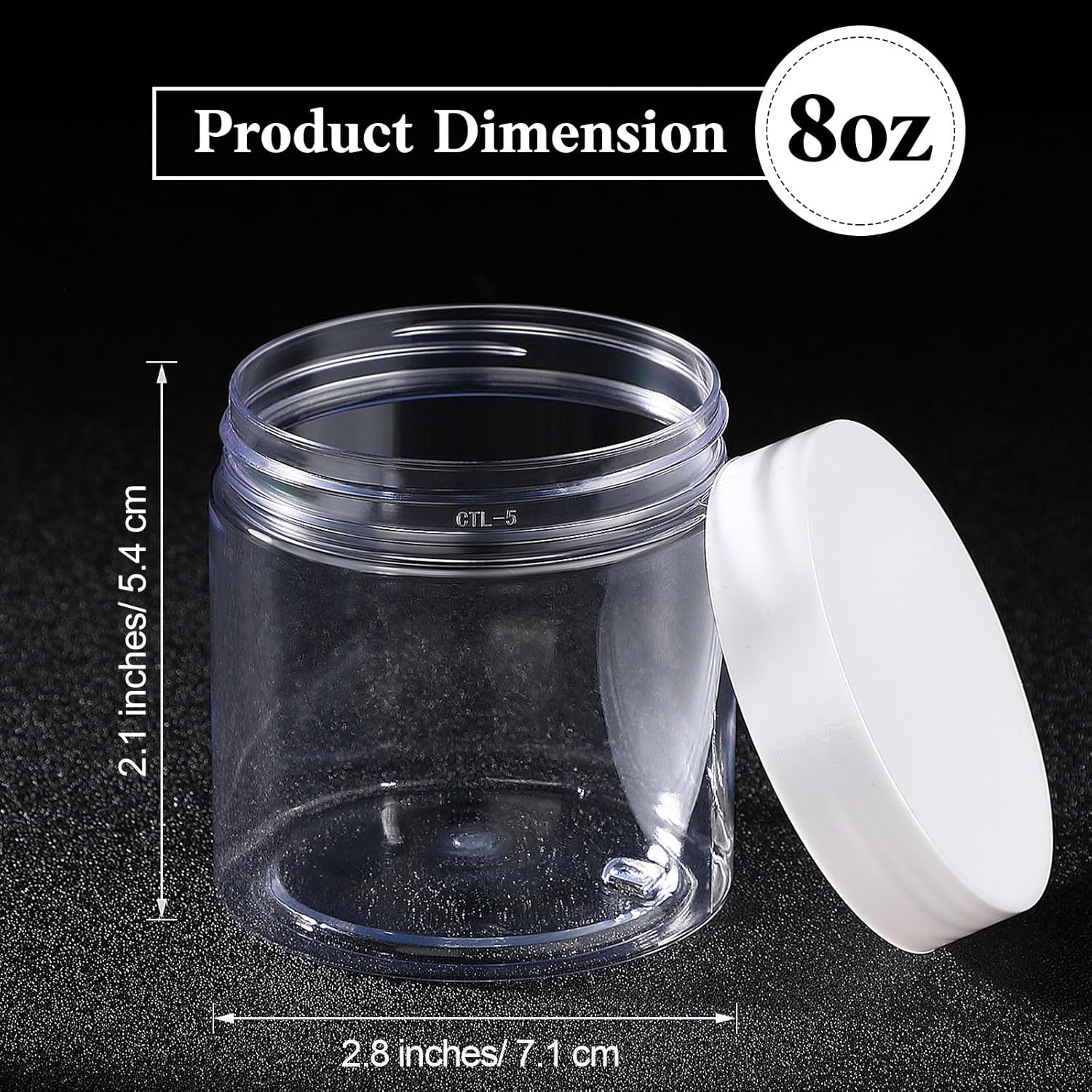 SATINIOR 100 Pcs Plastic Jars with Lids Small Containers Lids Wide Mouth Small Plastic Containers for Lotion Cream Rhinestones Body Butters Travel Storage(8 oz,White)-Velvo Beauty