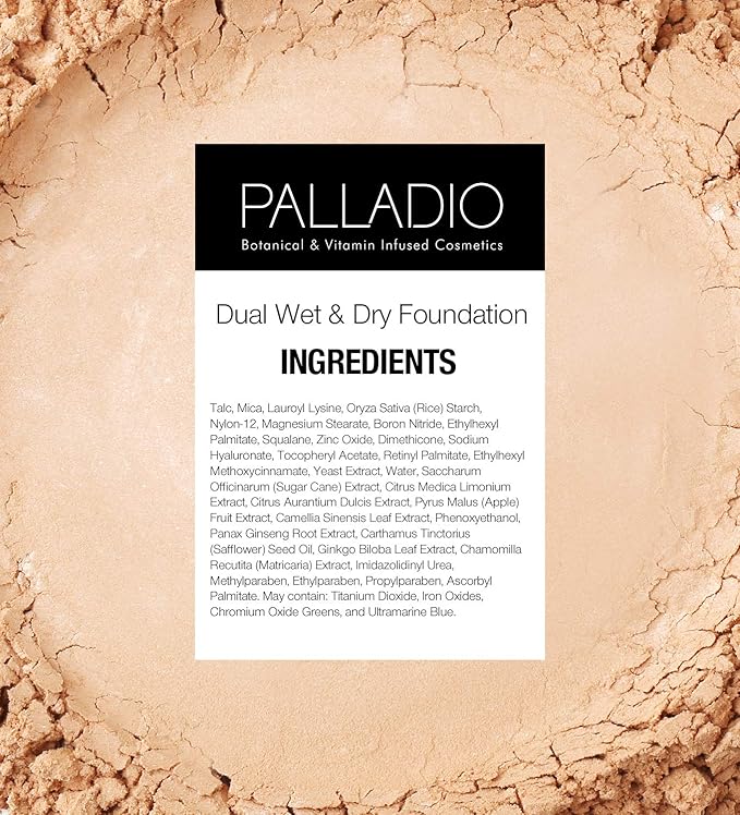 Palladio Dual Wet and Dry Foundation Refill Pan with Sponge, Squalane Infused, Apply Wet for Maximum Coverage or Dry for Light Finishing and Touchup, Minimize Fine Lines, All day Wear (CYPRESS BEIGE)-Velvo Beauty