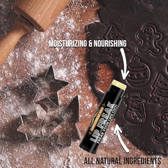 Doctor Lip Bang's BUZZING Lip Balm | Lip Freak | 100% All Natural | Cruelty Free | Flavoured Lip Freak (GingerHead Man)-Velvo Beauty