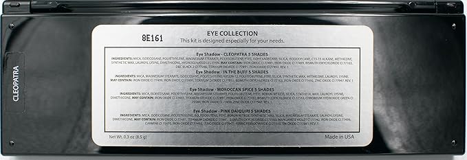 Cleopatra Shimmer White, Purple Burgundy, Gold Bronze, Black and Copper Penny Vegan Eyeshadow Palette; Talc, Paraben & Cruelty Free-Velvo Beauty