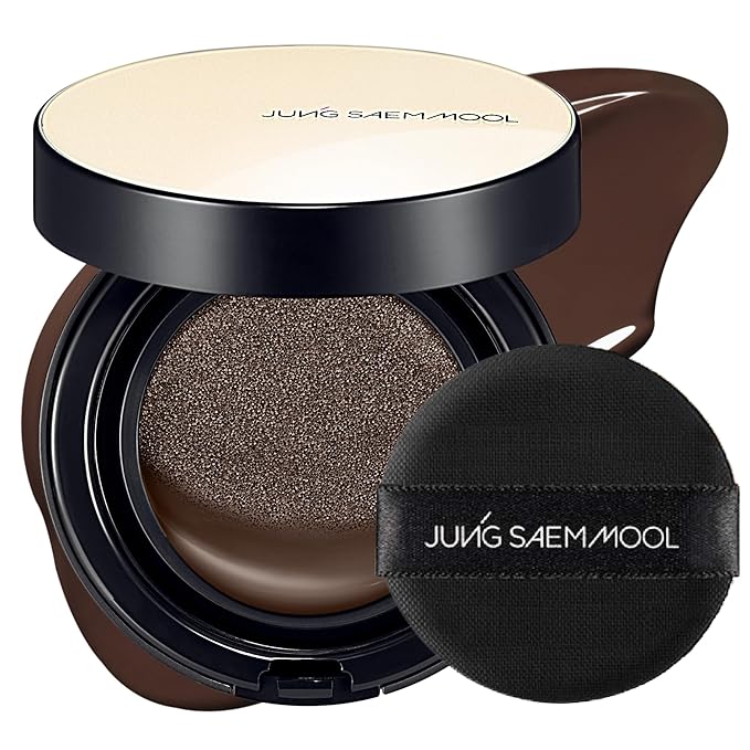 JUNG SAEM MOOL Essential Skin Nuder Cushion 45N Espresso 0.49 Fl Oz, No Refill, Natural Radiant Finish Cushion Foundation with Buildable Coverage, Lightweight Texture, Korean Foundation Makeup-Velvo Beauty