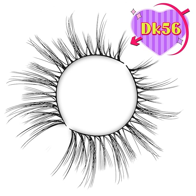 Onlyall Wispy Lashes - Natural Flared False Eyelashes, Soft Fluffy, 7 Pairs DK56-Velvo Beauty