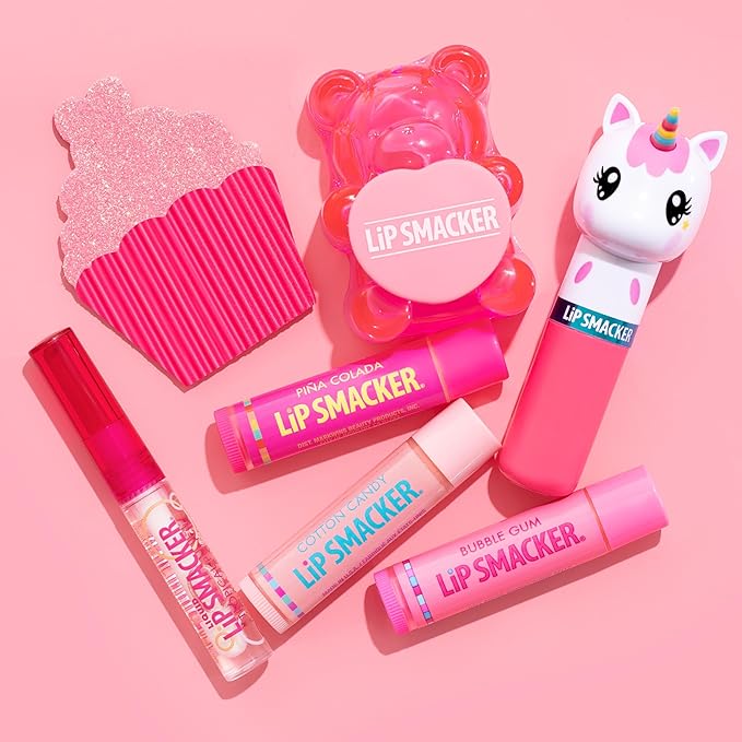 Lip Smacker Princess Glam Bag Makeup Set, Lip Balm, Lip Gloss, Nail Polish, Lotion-Velvo Beauty