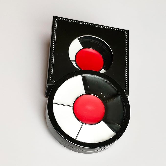 Clown Makeup Kit Face Paint Clown Wheel Black White Red Eye Black Football Softball Baseball Sports,Professional Halloween Joker Zombie Skeleton Vampire Makeup-Velvo Beauty