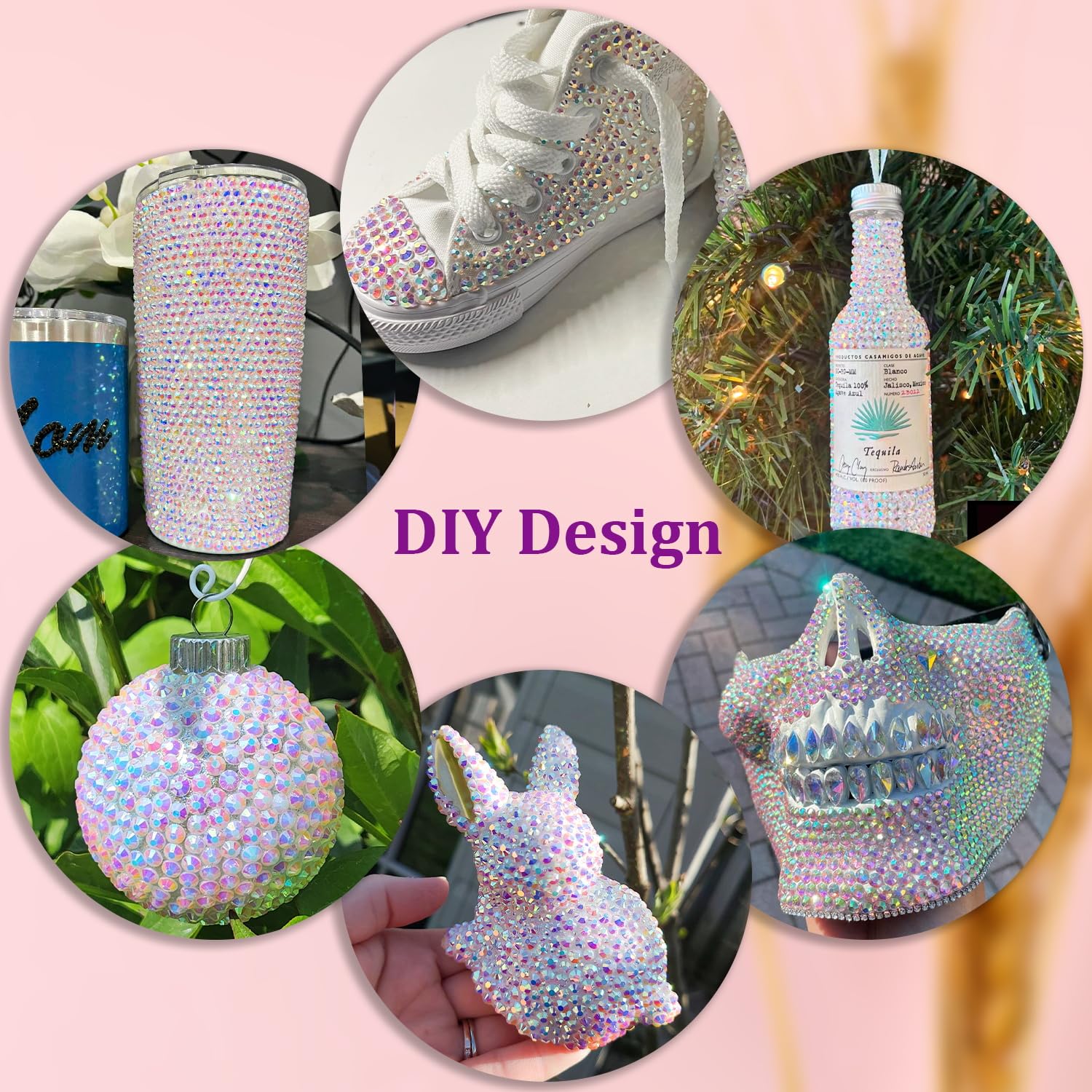 Resin Jelly Rhinestones for Crafting with B7000 Jewelry Glue, 2 Boxes Transparent AB Flatback Crystals with 3Pcs 10ml Glue, Bedazzling Non Hotfix Gems for DIY Tumblers Clothing Shoes Manicure-Velvo Beauty