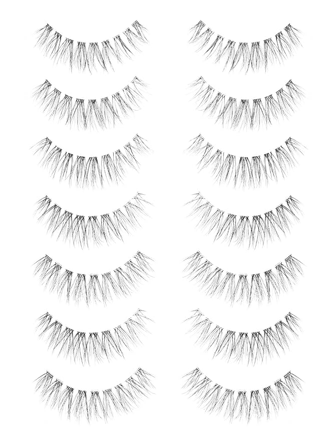 Wispy Lashes Natural Look False Eyelashes 13MM Eye Lash Pack 3D Volume Fake Eyelashes 7 Pair Siligli-Velvo Beauty