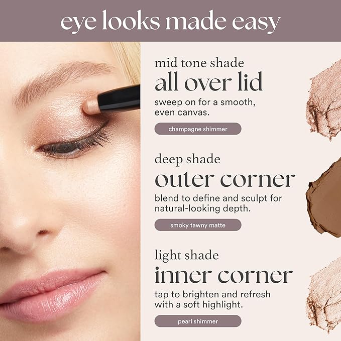 Julep Eyeshadow 101 Cream-to-Powder Waterproof Shadow Stick – Flame Shimmer – Long-Lasting, Crease-Proof, Warm Orange Toned Shimmer Cream Eyeshadow with Built-in Smudger-Velvo Beauty