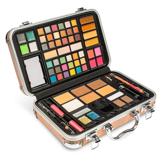 Makeup Kit Gift Set - 41 Eye Shadows, 7 Body Glitters, 1 Lip Liner Pencil, 1 Lipsticks, 4 Blushs, Eye liner pencil, 5 Concealers, 2 Lip Gloss, 5 Bronzers, Mirror-Velvo Beauty