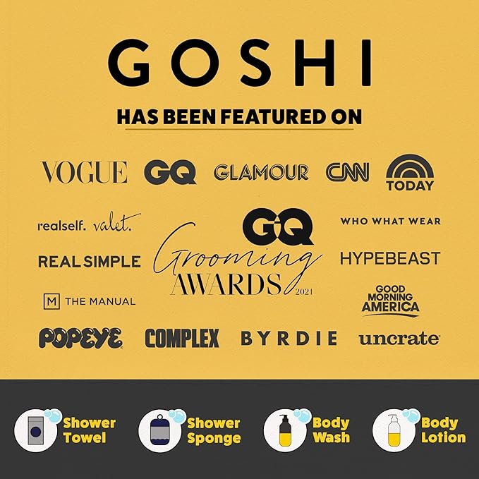 GOSHI Exfoliating Shower Sponge - Rip-Resistant, Rapid-Drying Exfoliating Bath Sponge for All Skin Types - Indigo Blue - Made in Japan-Velvo Beauty